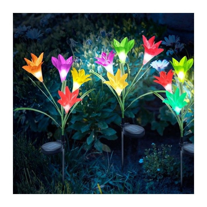 Lumina Solara LED Crin cu 4 Flori | LilyGlow