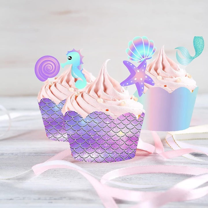 Set 6 Accesorii Pentru Prajituri Sirena | MermaidParty