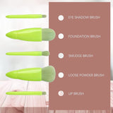 Set 5 Mini Pensule Carcasa Cu Oglinda Verde Lime | LimeBrush