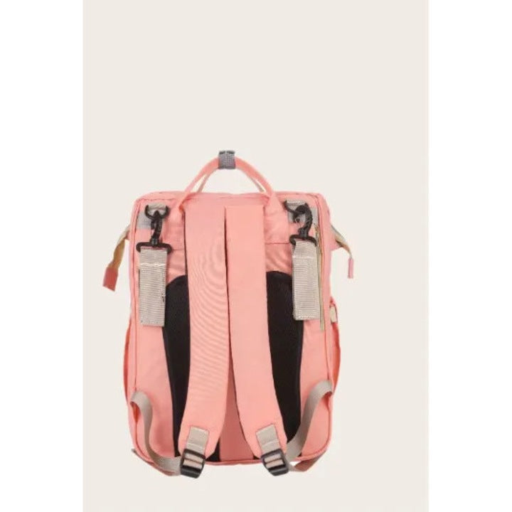 Rucsac Cu Patut Pliabil Roz Pudra | MamiNest 1