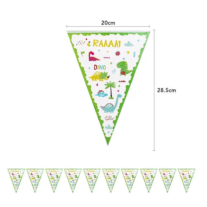 Set 10 Stegulete Tip Banner Dino Park | RexParty