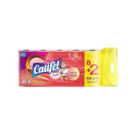 Hârtie igienică Catifel Soft — 10 role, 3 straturi - vivimall.ro