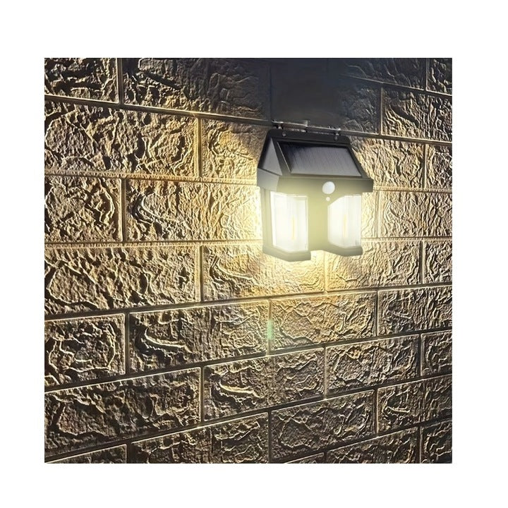 Lampa Solară LED de Perete Exterior Negru | NoctraLux