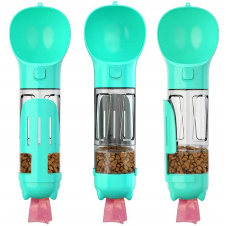 Sticla Portabila 4 In 1 Pentru Animale Turcoaz | PetGo