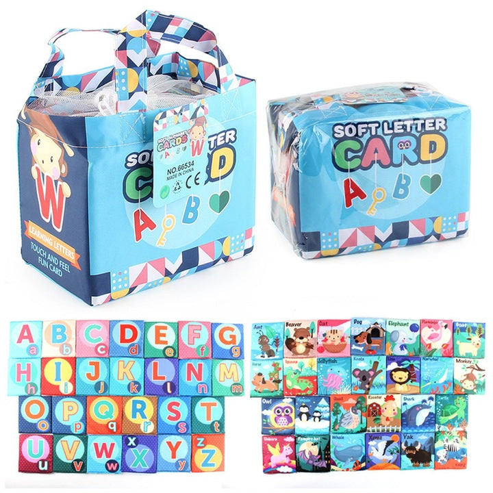 Set carduri litere textile educative | EduFabric - vivimall.ro