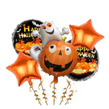 Set 5 Baloane Dovleac Cu Fantoma | HalloweenVibes