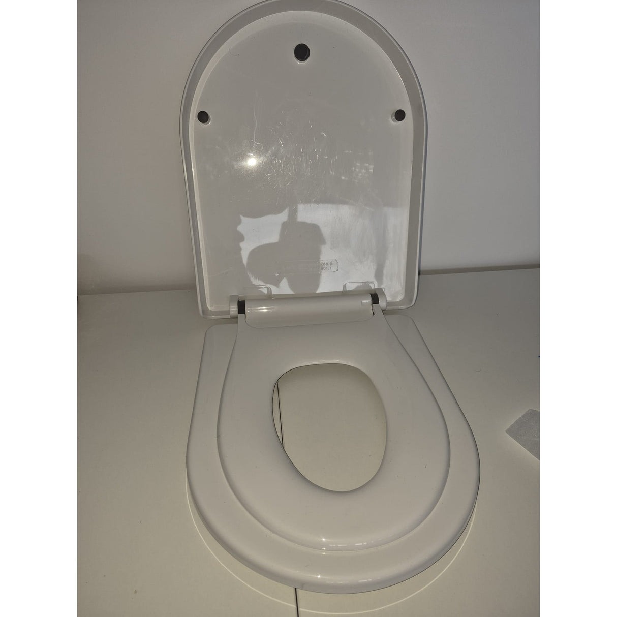Reducție integrată pentru copii capac WC Flippy, instalare ușoară, material PP5 alb, vedere lateral