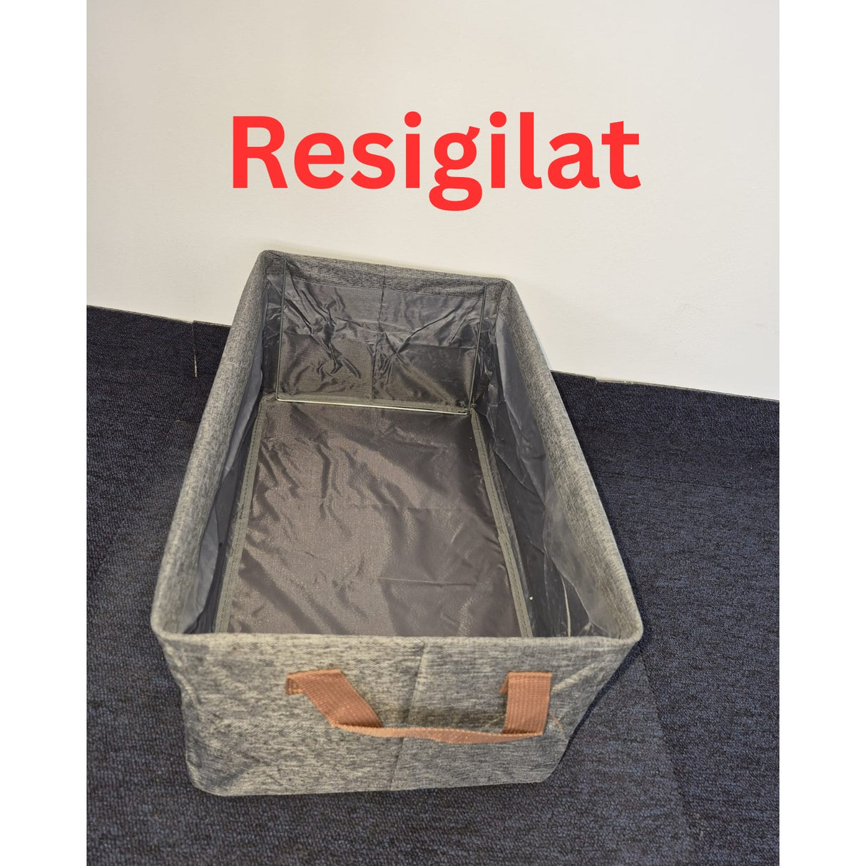 Resigilat: Cutie de Depozitare Tip Cos, Flippy, Material Textil, Pliabila, 47x28x20 cm, 35 l, Cadru Metalic, cu Manere, Maro