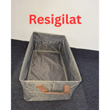 Resigilat: Cutie de Depozitare Tip Cos, Flippy, Material Textil, Pliabila, 47x28x20 cm, 35 l, Cadru Metalic, cu Manere, Maro