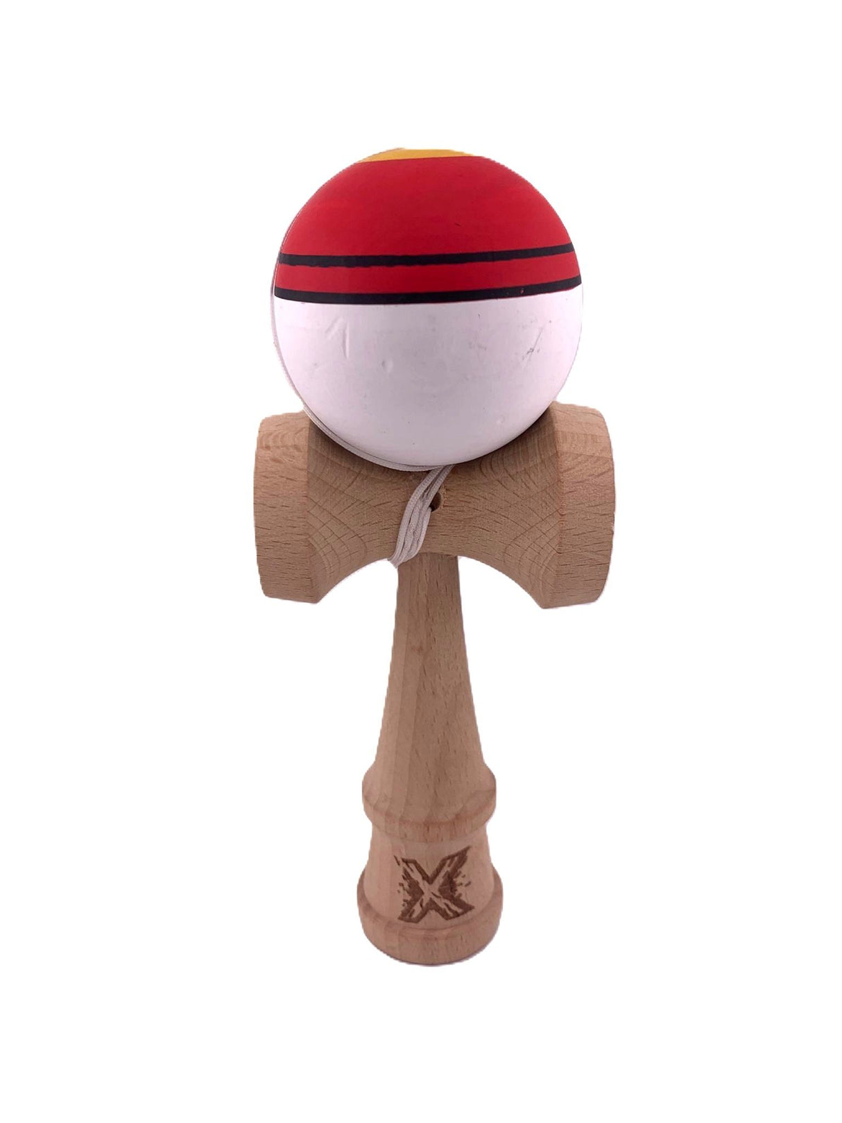 RESIGILAT - Kendama X Originala, Profesionala, Flippy, Big Cups V2, Model Rege Super Sticky Legendary Cupe Mari, Rulment Metalic cu Ata 55 cm, Maner Maro - vivimall.ro