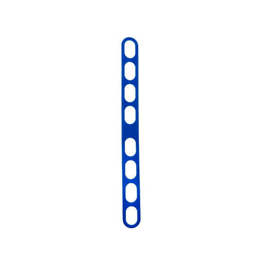 Bandă silicon reutilizabilă Flippy albastru pentru fixare capace, 54 x 5 cm, vedere frontală produs