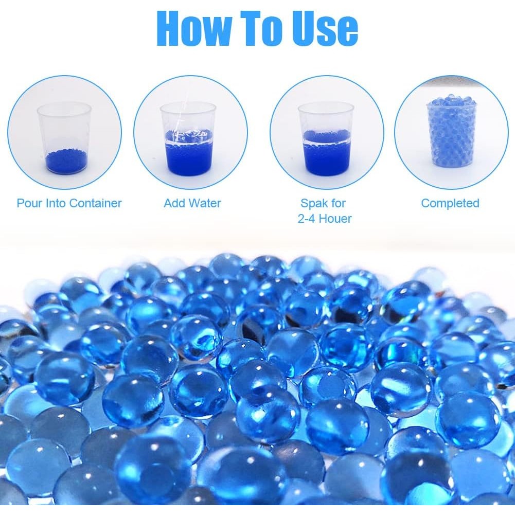 Munitie, 20.000 Bile Gel Pentru Pistoale De Jucarie Gel Blaster 7X6 Cm, Albastru