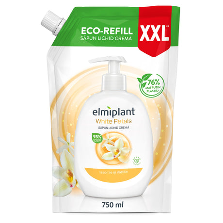 Rezerva Sapun Lichid Crema, Elmiplant, Iasomie si Vanilie, 750 ml - vivimall.ro