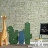 Rola Autoadeziva pentru Perete, Vivimall, din Panza, 10 m, Rezistenta la Umezeala, 2.5 mm Grosime, Model Texturat, Verde Deschis - vivimall.ro