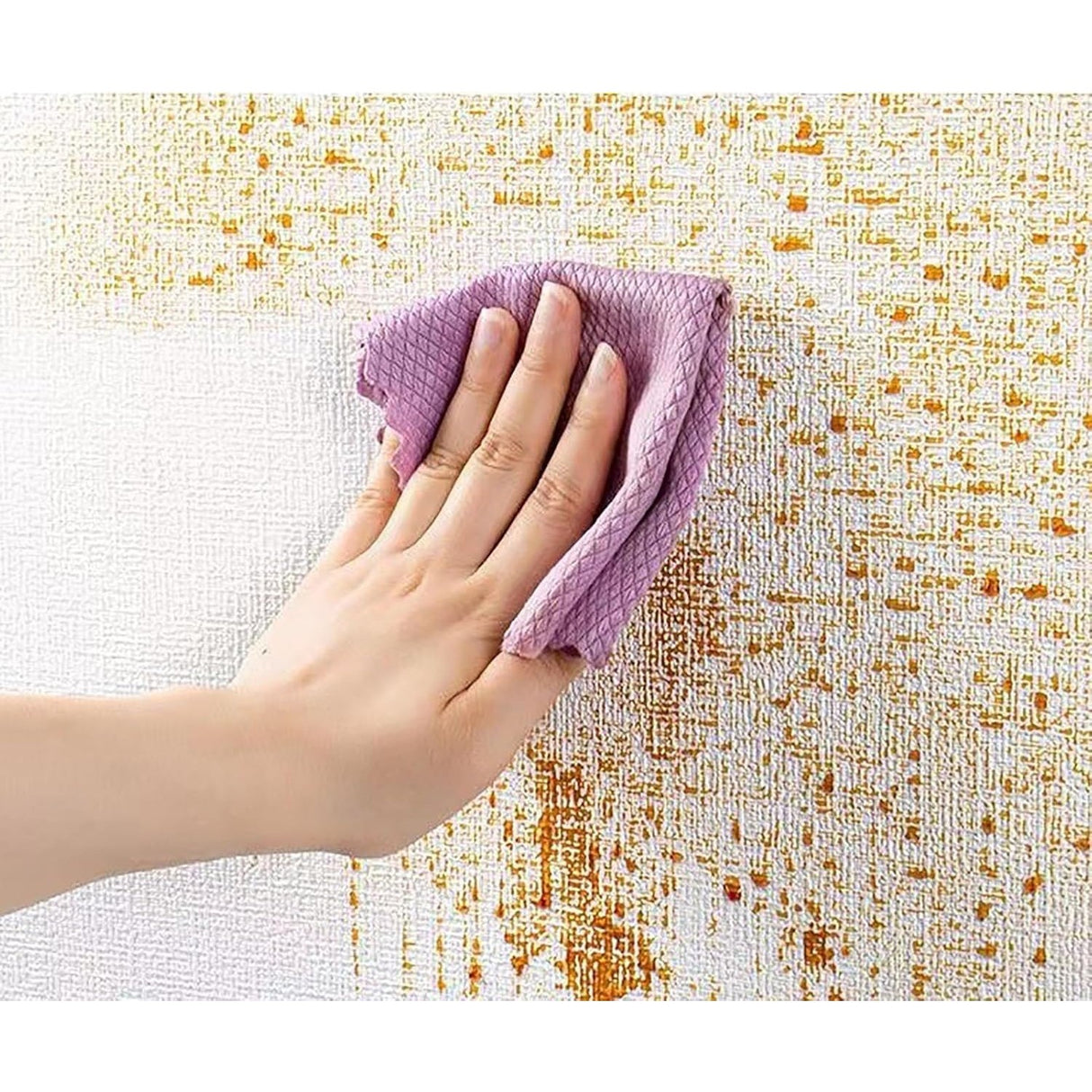 Rola Autoadeziva pentru Perete, Vivimall, din Panza, 10 m, Rezistenta la Umezeala, 2.5 mm Grosime, Model Texturat, Maro - vivimall.ro