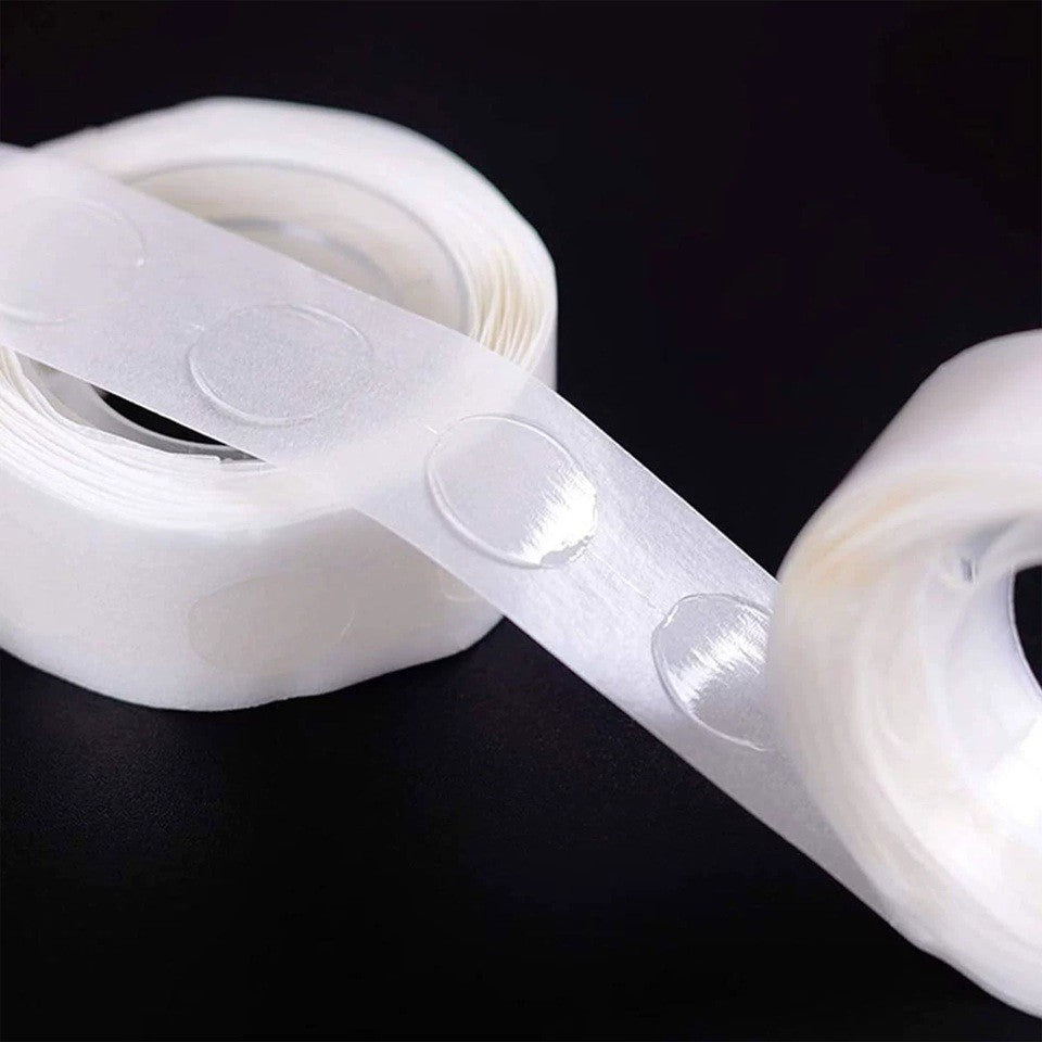Rola Dubla-Adeziva, Flippy, pentru Lipit Baloane, 100 de Buline cu Diametru 1.2 cm, Transparent