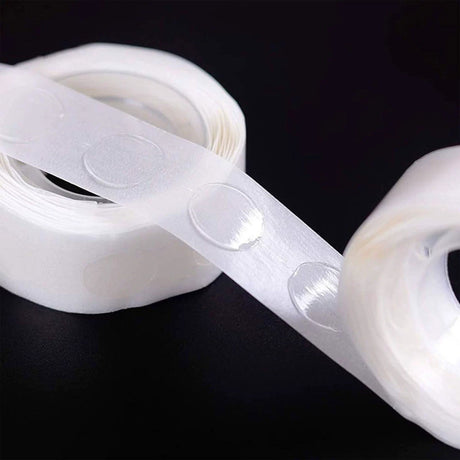 Rola Dubla-Adeziva, Flippy, pentru Lipit Baloane, 100 de Buline cu Diametru 1.2 cm, Transparent