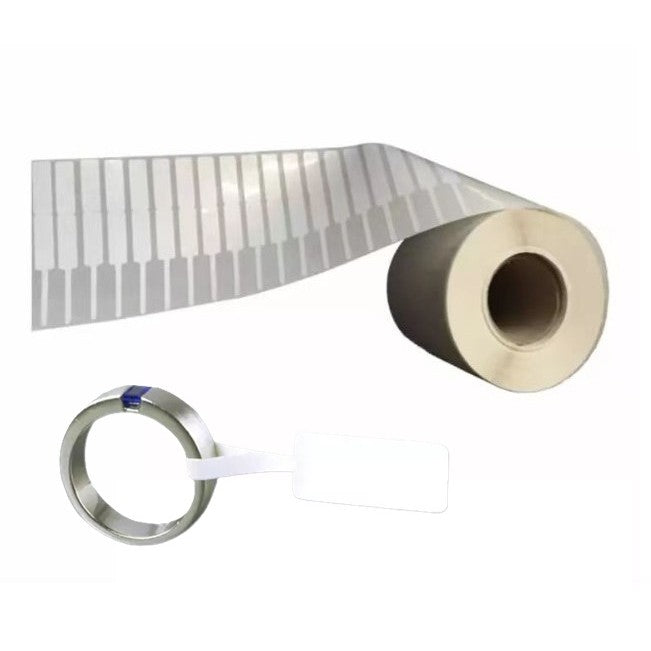 Rola Etichete Bijuterii, Vivimall, 1000 et./rola, din Plastic, 90 x 30 mm, Alb - vivimall.ro