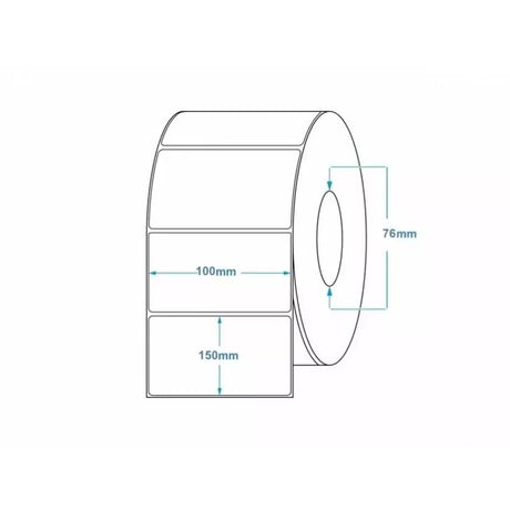 Rola etichete termice pentru awb Flippy 100x150mm, 1000 et./rola