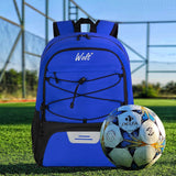 Rucsac De Baschet Multifunctional, Pentru Calatorie, Sport, Scoala, Cu Compartiment Pentru Pantofi Si Minge, 32 Litri, -Negru