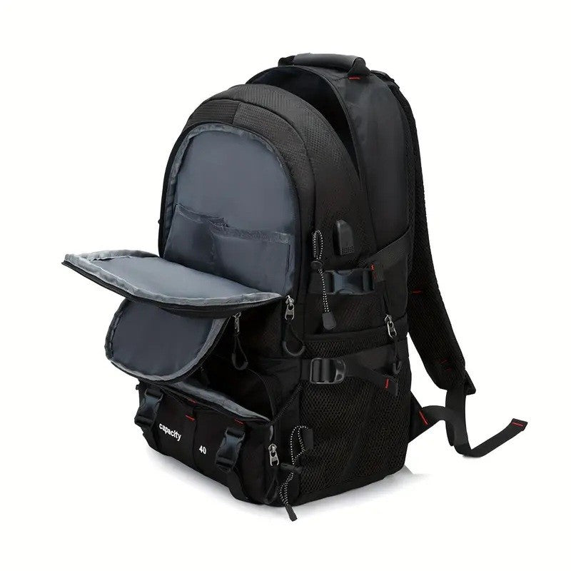 Rucsac Multifunctional De Alpinism, Capacitate 36-55 L, De Calatorie, Impermeabil, Slot Usb Incarcare Telefon, Bretele Reglabile, 52 X 34 X 19 Cm - vivimall.ro