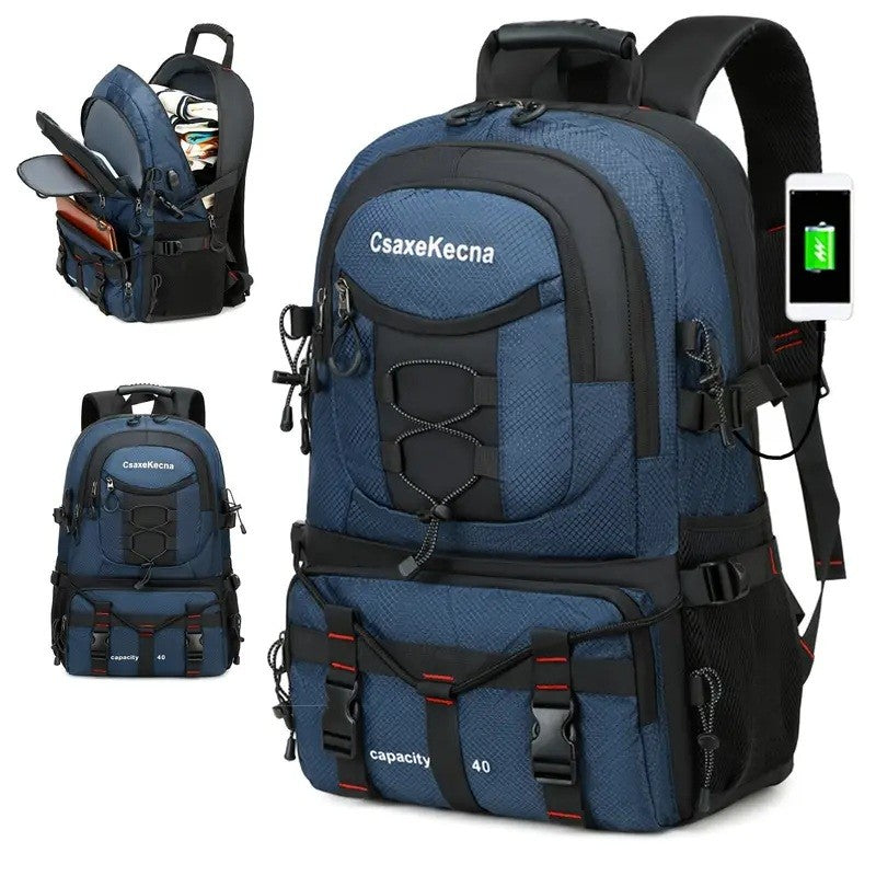 Rucsac Multifunctional De Alpinism, Capacitate 36-55 L, De Calatorie, Impermeabil, Slot Usb Incarcare Telefon, Bretele Reglabile, 52 X 34 X 19 Cm - vivimall.ro