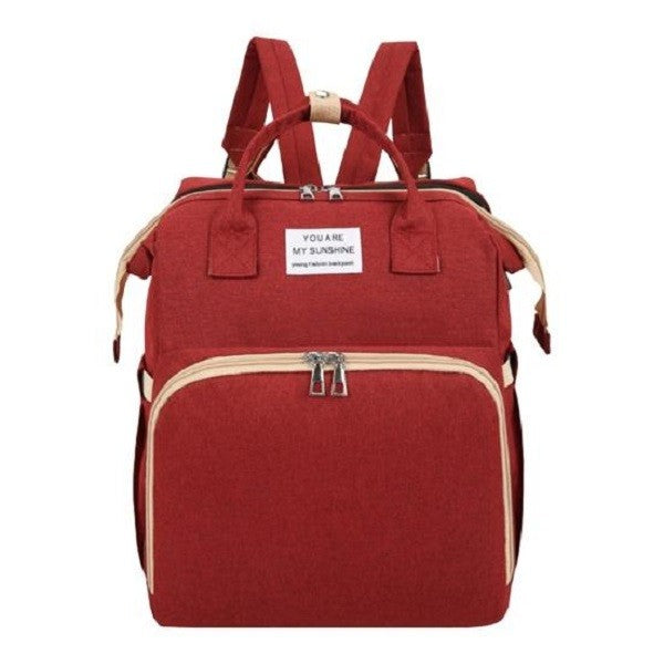 Rucsac Multifunctional Pentru Mamici, Cu Patut Pliabil Si Baza De Schimbat, Rezistent La Apa, Capacitate Mare, Usor, Compartimente Multiple, Buzunar Termic Pentru Lapte