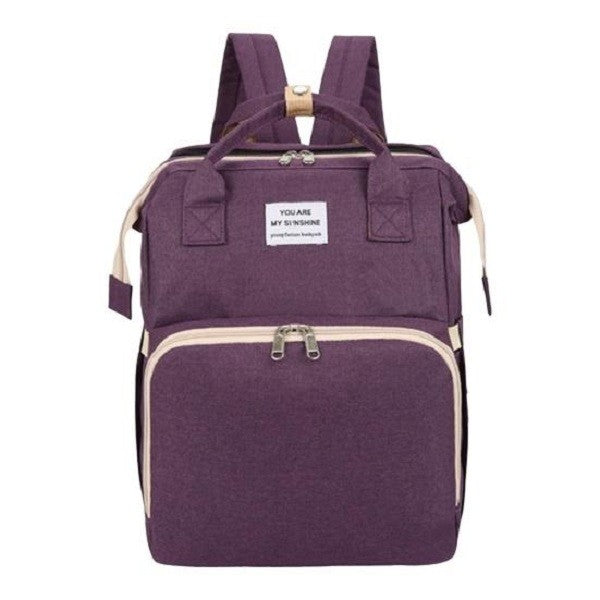 Rucsac Multifunctional Pentru Mamici, Cu Patut Pliabil Si Baza De Schimbat, Rezistent La Apa, Capacitate Mare, Usor, Compartimente Multiple, Buzunar Termic Pentru Lapte