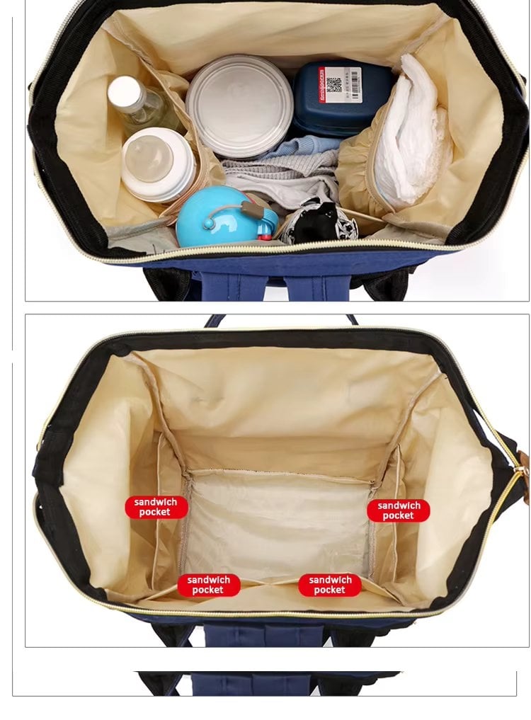 Rucsac Pentru Mamici Alb Rosu | MommyBag 1