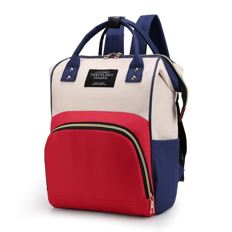Rucsac Pentru Mamici Alb Rosu | MommyBag 1