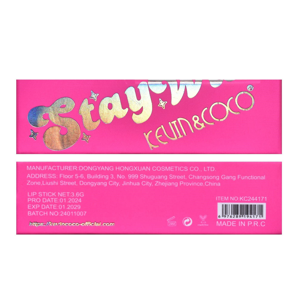 Ruj De Buze, Kevin & Coco, Stay Wild, Lip Stick, 8 X 2.3 X 2.3 Cm, Nuanta 3 - vivimall.ro