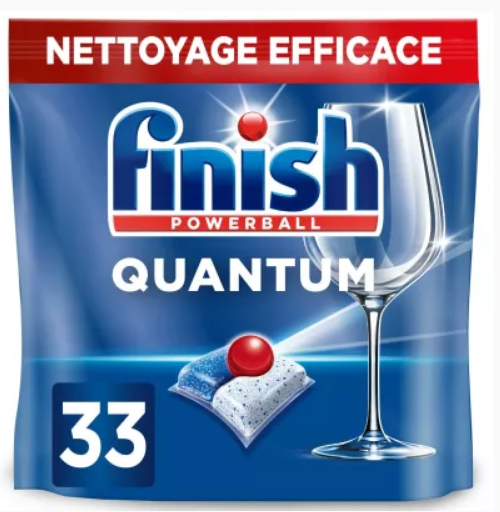 Finish Powerball Quantum All‑in‑One — capsule pentru mașina de spălat vase, 33 buc - vivimall.ro