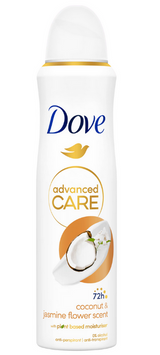 Dove Spray antiperspirant pentru femei — Coconut & Jasmine Flower, 150 ml - vivimall.ro