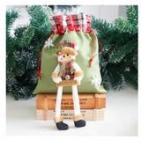 Sac cadouri Flippy, tematica Om de Zapada, Material Textil, 30x25 cm, cu Siret, Verde