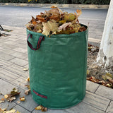 Sac de Colectare a Frunzelor, Vivimall, Cos Sac pentru Gradina, Sac de Depozitare a Frunzelor, 45 x 76 cm, 120 l, Verde - vivimall.ro