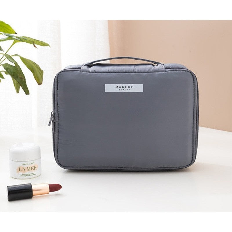 Geanta De Calatorie, Pentru Cosmetice Si Articole De Toaleta, Material Impermeabil, 2 In 1, Portfard Interior Detasabil