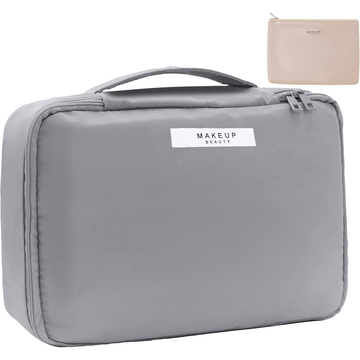 Geanta De Calatorie, Pentru Cosmetice Si Articole De Toaleta, Material Impermeabil, 2 In 1, Portfard Interior Detasabil