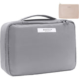 Geanta De Calatorie, Pentru Cosmetice Si Articole De Toaleta, Material Impermeabil, 2 In 1, Portfard Interior Detasabil