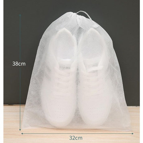 Set 50 de Saci de Depozitare Incaltaminte, Flippy, de Protectie, pentru Voiaj, Netesut, Rezistenti la Praf, Protectie Solara, Anti-Ingalbenire, 38x32 cm, Marime Medie, Transparent