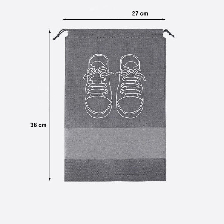 Sac depozitare incaltaminte, pentru voiaj sau depozitare, rezistent la praf, compatibil cu masina de spalat, 27 x 36 cm, gri deschis - vivimall.ro