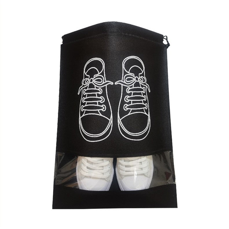 Sac Depozitare Incaltaminte, Pentru Voiaj Sau Depozitare, Rezistent La Praf, Compatibil Cu Masina De Spalat, 27 X 36 Cm, Negru - vivimall.ro