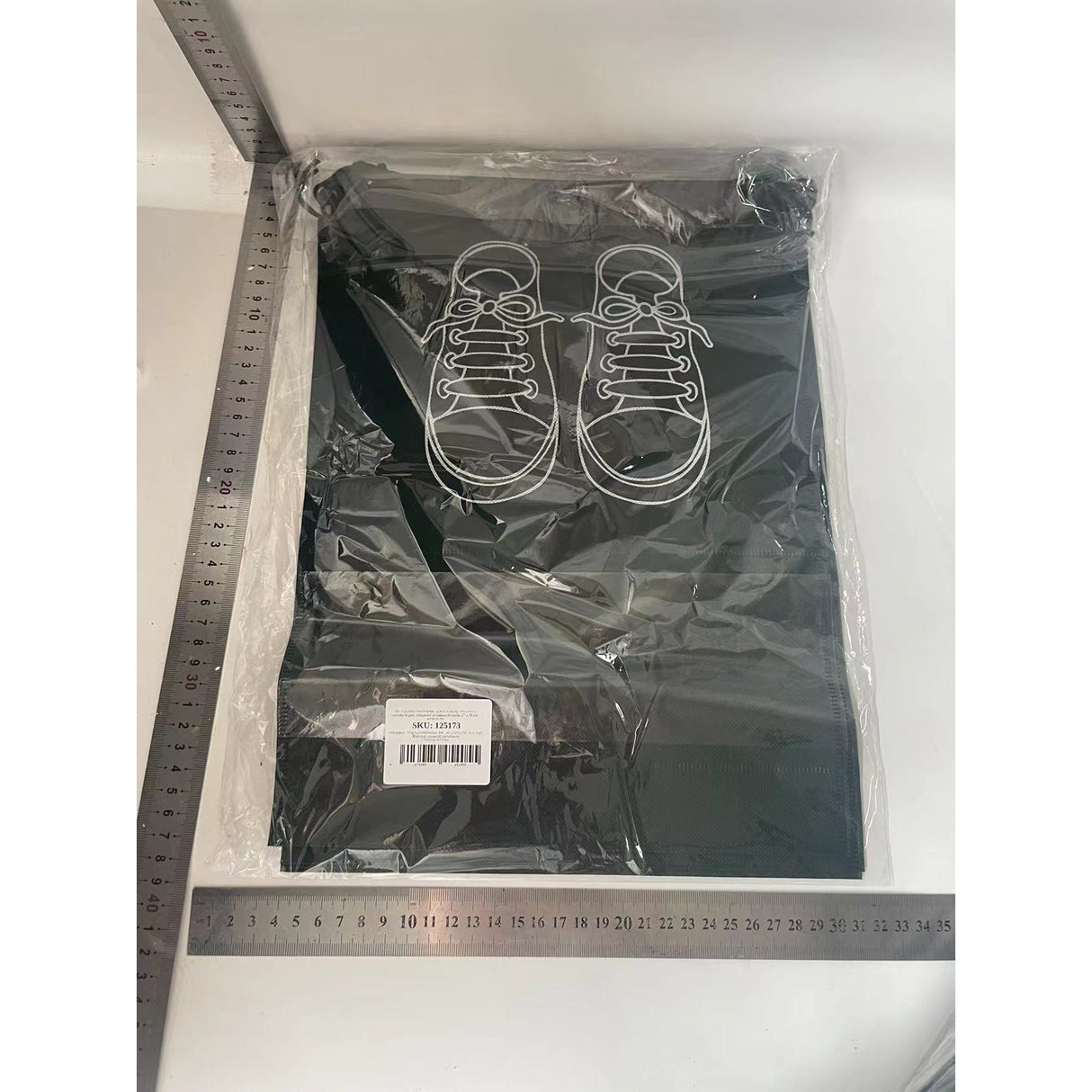 Sac depozitare incaltaminte, pentru voiaj sau depozitare, rezistent la praf, compatibil cu masina de spalat, 27 x 36 cm, verde inchis - vivimall.ro