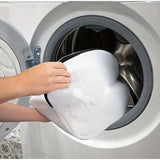 Sac pentru spalare si uscare incaltaminte Flippy, compatibil cu masina de spalat, material rezistent, 42 x 24 x 24 cm, alb