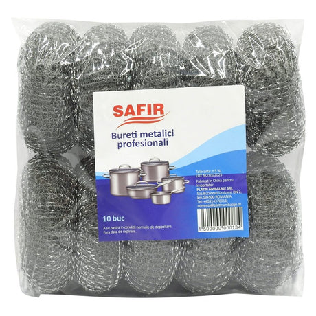 Burete de Sarma pentru Vase, SAFIR, Set, 40 g, Set 10 Bucati - vivimall.ro