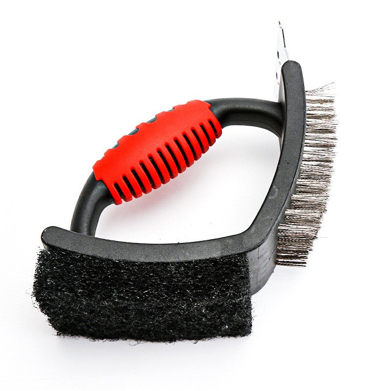 Perie de sârmă inox cu burete si racleta | CleanGrill - vivimall.ro