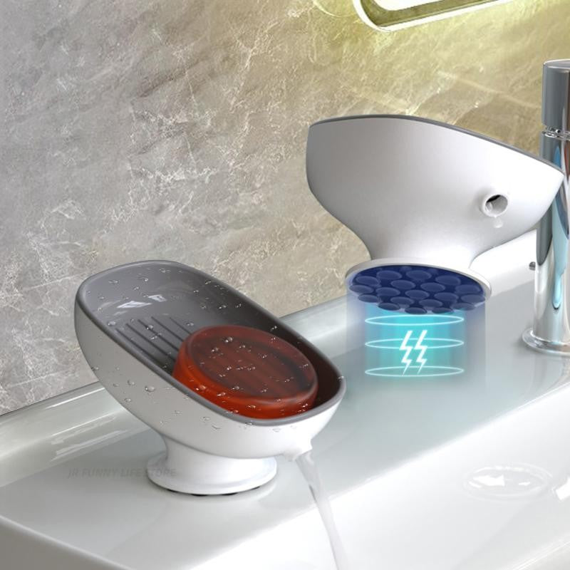 Savoniera Din Plastic, Cu Ventuza, Design Modern - vivimall.ro
