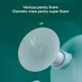 Savoniera Vivimall, cu scurgere, pentru sapun, cu ventuza, material ABS, 13 x 8.5 x 10.5 cm, albastru - vivimall.ro