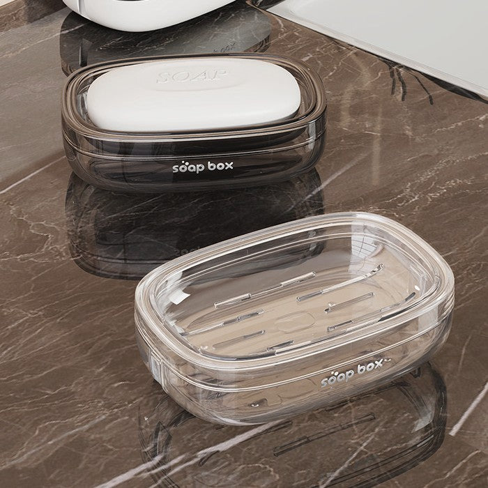 Savoniera, Vivimall, Pentru Blat, PET, Scurgere Optima, din Plastic, 13 x 9 x 4 cm, Gri - vivimall.ro