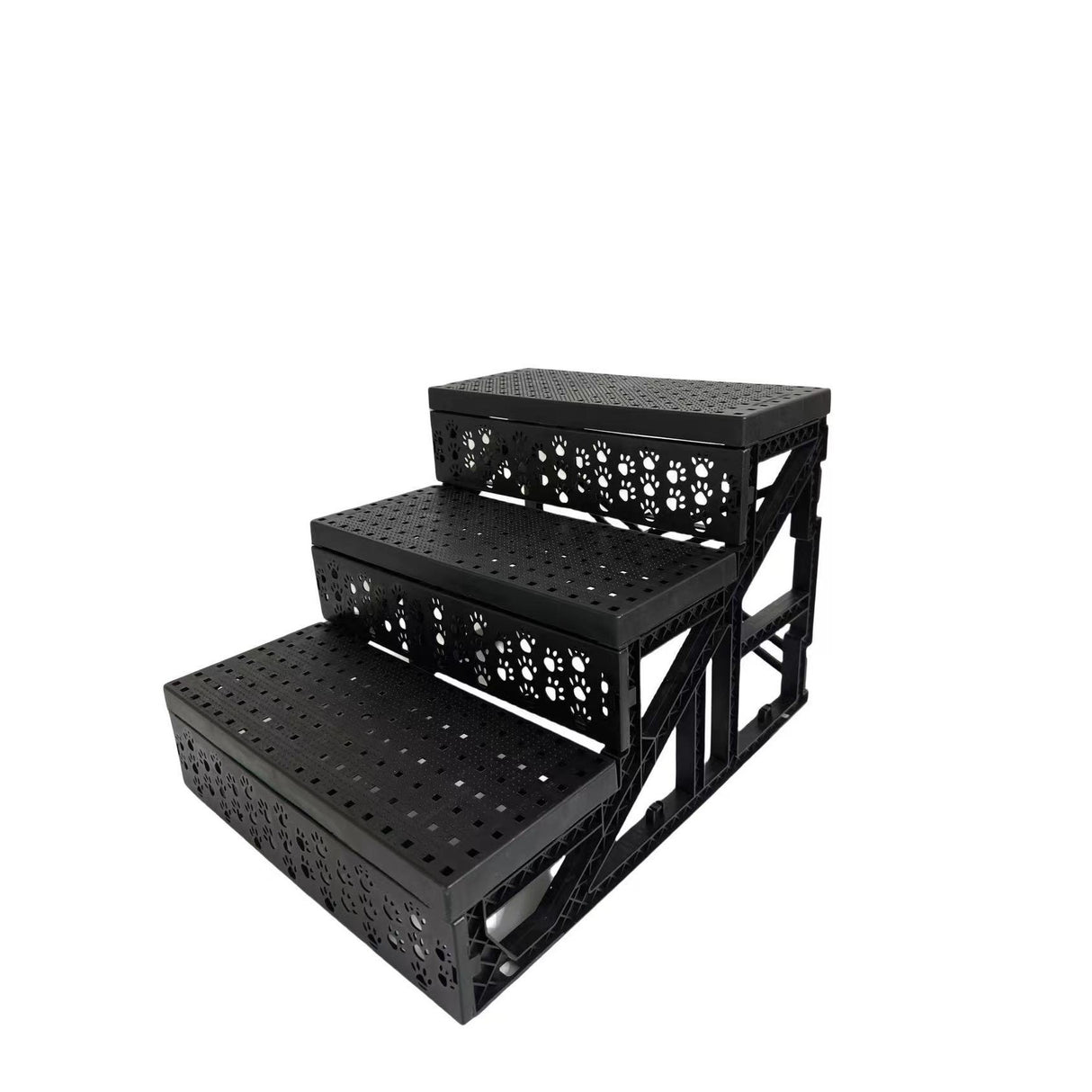 Scara pentru Animale de Companie, Flippy, Universal, Detasabil, 3 Trepte, 45x35x30 cm, Gri