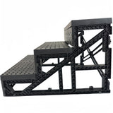 Scara pentru Animale de Companie, Flippy, Universal, Detasabil, 3 Trepte, 45x35x30 cm, Gri